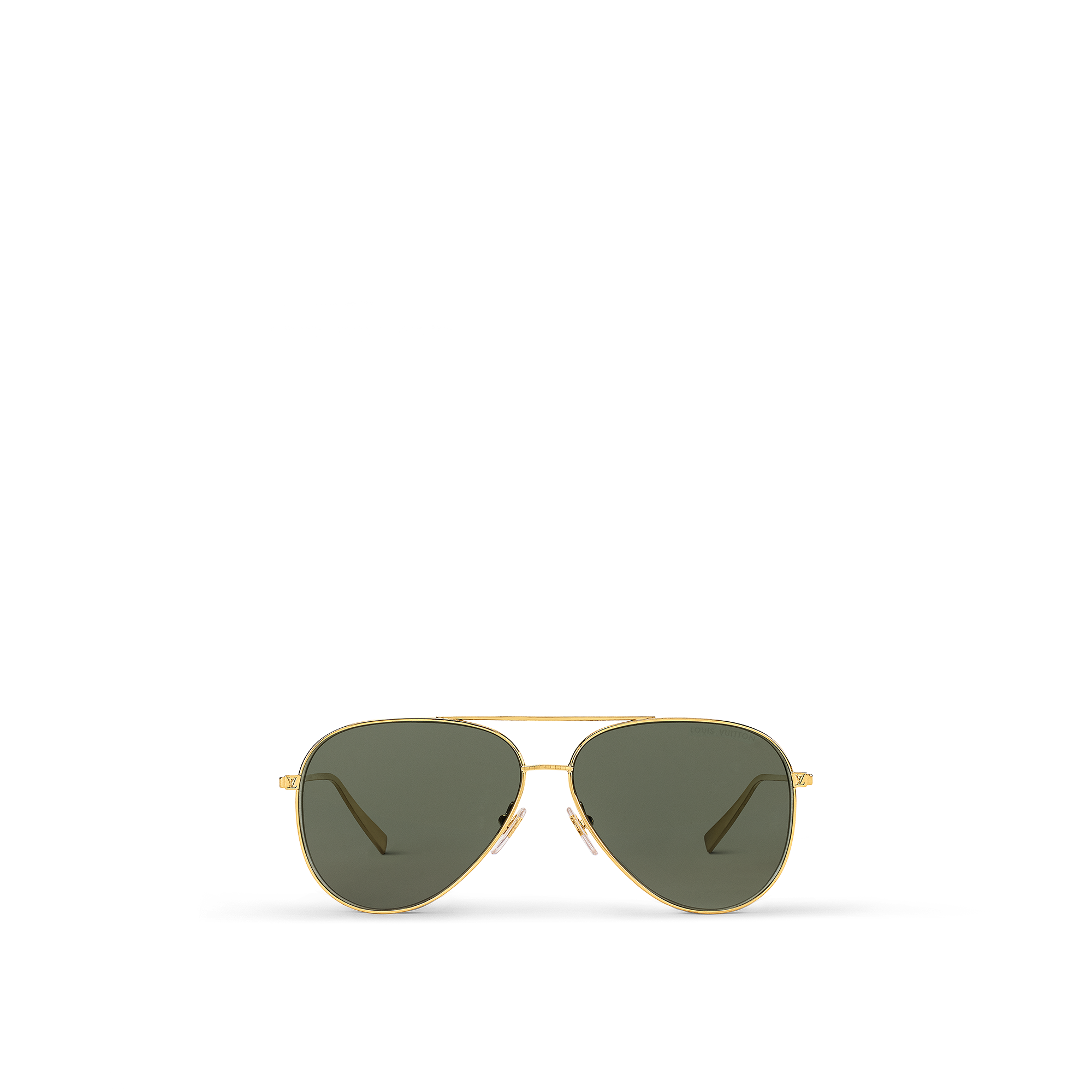 LV Rise Metal Pilot Sunglasses Luxury S00 Gold LOUIS VUITTON